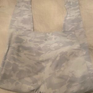 Lululemon Athletica Camouflage Leggings - Cream and Gray